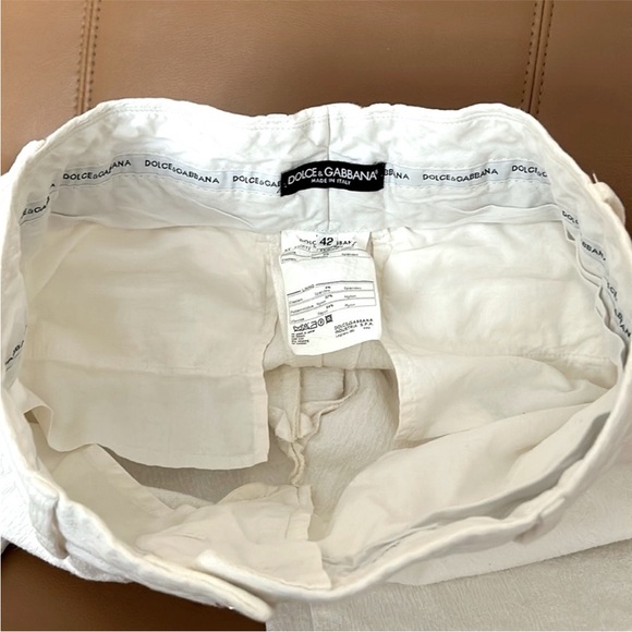 DOLCE & GABBANA WHITE PANTS  made in Italy - Picture 8 of 11
